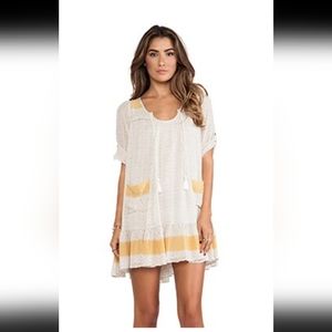 Free People Ivory Yellow Penny Lane A-line Dress